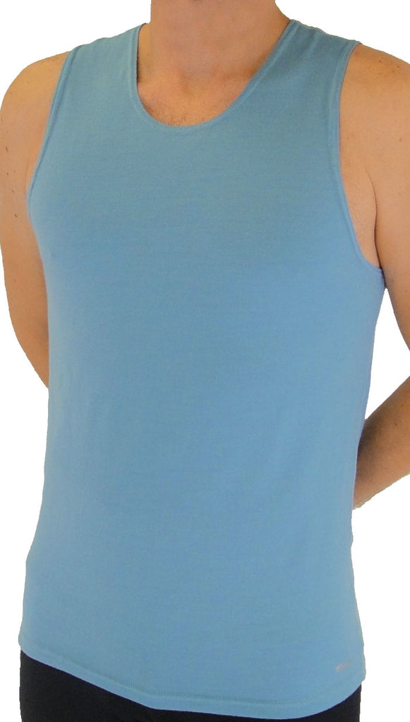 山と道 Light Merino Tank Top Light Blue L 100% Light Merino Tank Top | Yamatomichi U.L. HIKE & BACKPACKING