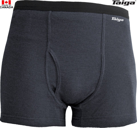 Merino 200 Boxers with fly / Coal - Taiga Works