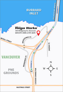 Map | Taiga Works.com Outdoor Gear Vancouver Canada